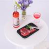 5Pcs Simulated Steak Pasta Plate Knife And Fork Model Kit Dollhouse Kitchen Food Decoration Toy DIY Accessories