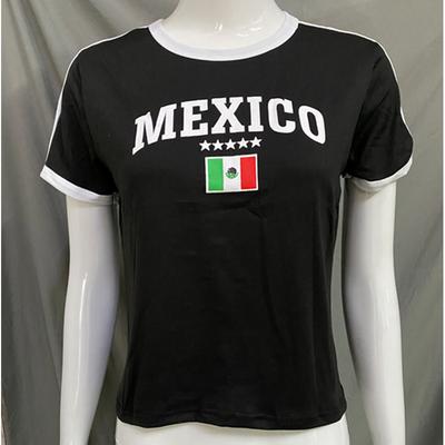 European and American Y2K Letter Embroidered Green Slimming and Sexy Retro Women's T-shirt