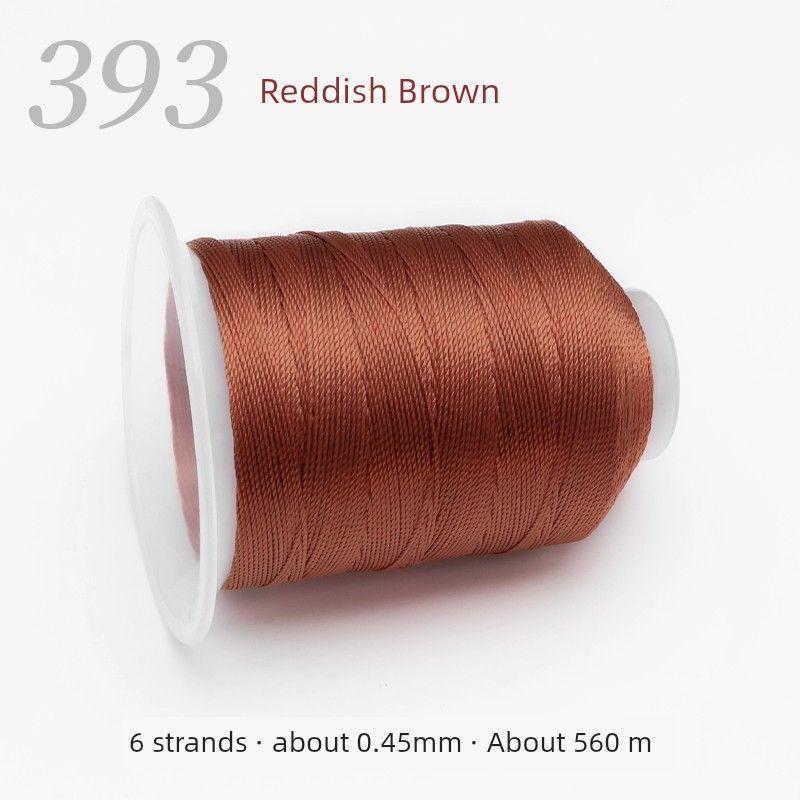 

6 нитей цвета Моранди, плетеная нить, ручная работа, сделай сам, браслет, пластина «Драконья чешуя», плетеная веревка, ожерелье-подвеска, шнурок Reddish Brown