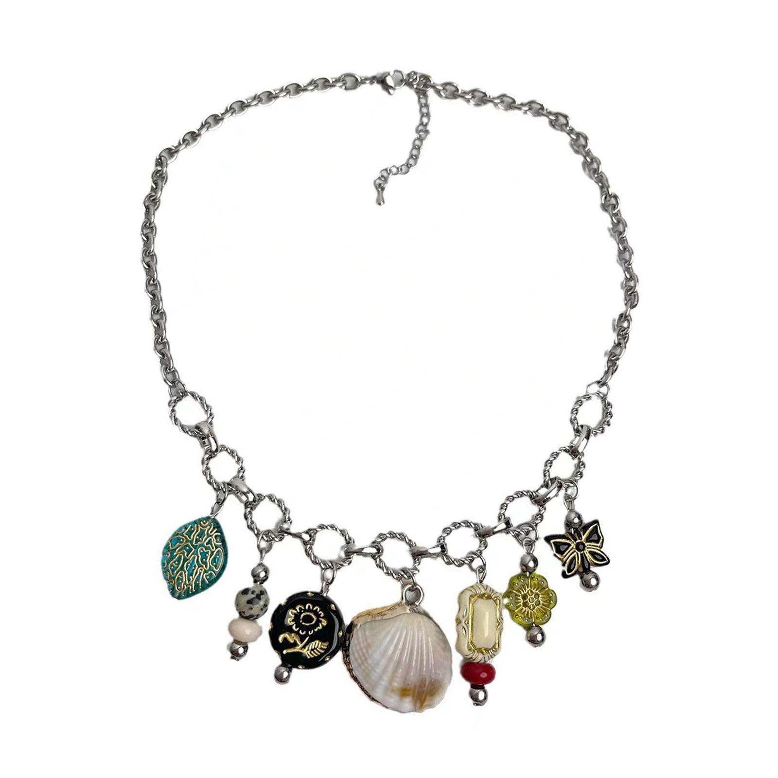 

Butterfly Pendant Necklace Delicate Shell Necklace Date Jewelry Alloy Texture Perfect for Festival and Fashion Shows