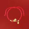 Calabash Good Lucky Bracelet Hand-woven Chinese Red Handrope Zodiac Horse Bracelet  Decoration