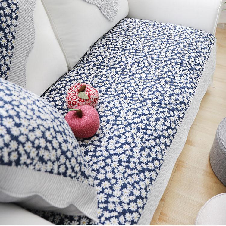 Garden Washed Cotton Four Seasons Universal Cotton Fabric Sofa Cushion Cotton Cushion Backrest Towel Cover.