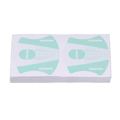 100pcs Reusable Nail Forms Self Adhesive Nail Extension Forms for Manicure Acrylic Nails Green