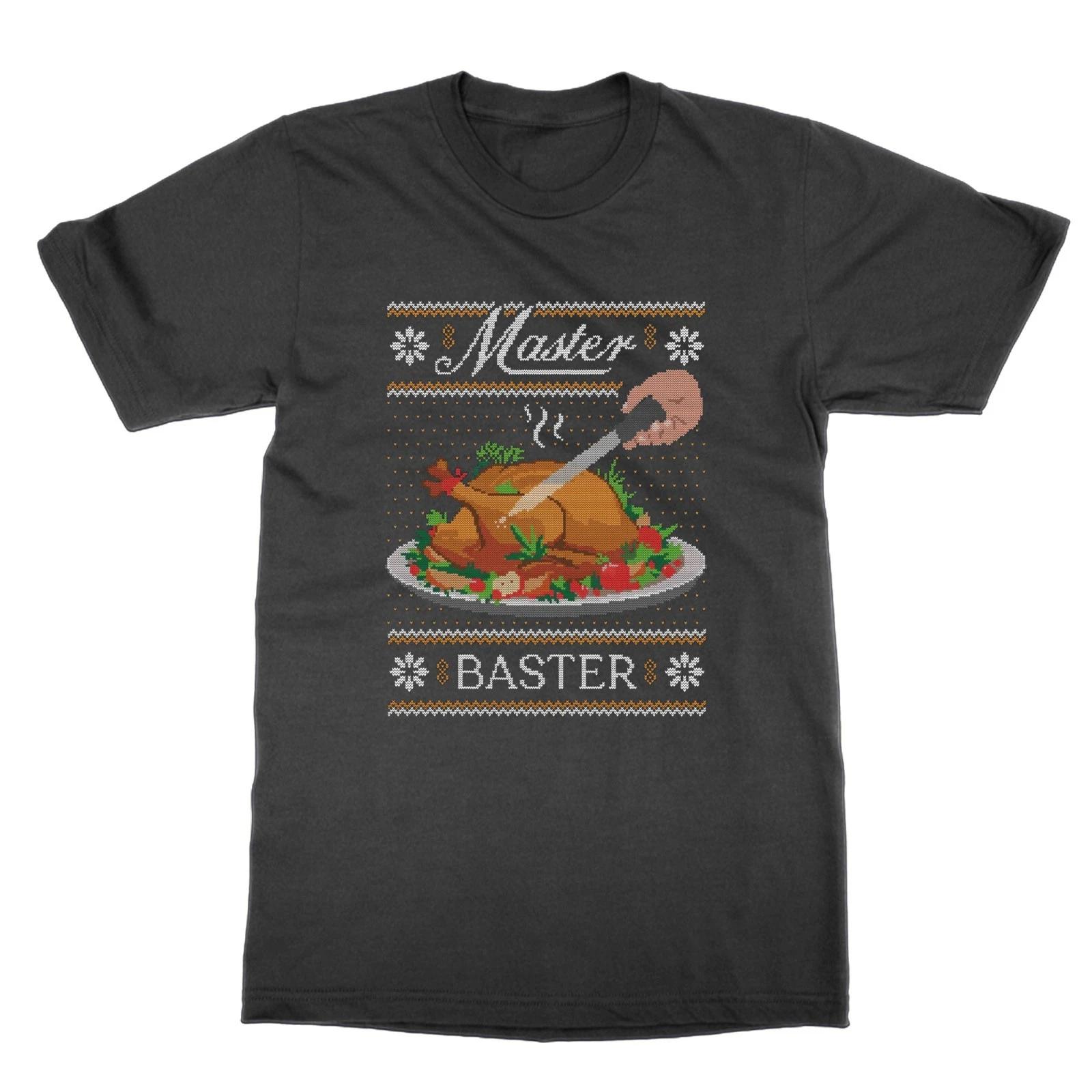Maître Baster Pull T-Shirt De Noël Drôle Top Dinde Xmas 2XL