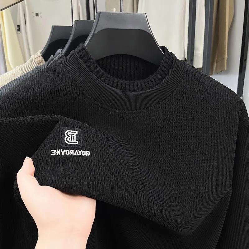 

Men s Thickened Fleece-Lined Hoodie, Half-High Collar, 2024 Autumn/Winter, Warm Base Layer Top. L [100-120 lbs]