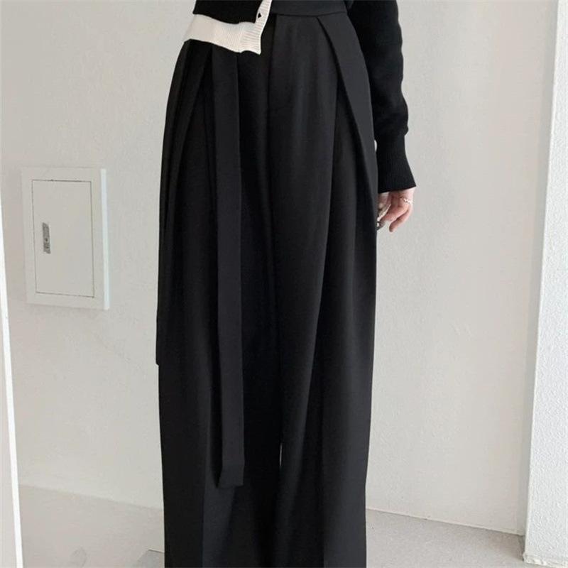 Western Style Pants for Women Autumn with Sense of Drape Wide Legs Exuding Unique Casual Vibe for Commuting Trousers Women’s