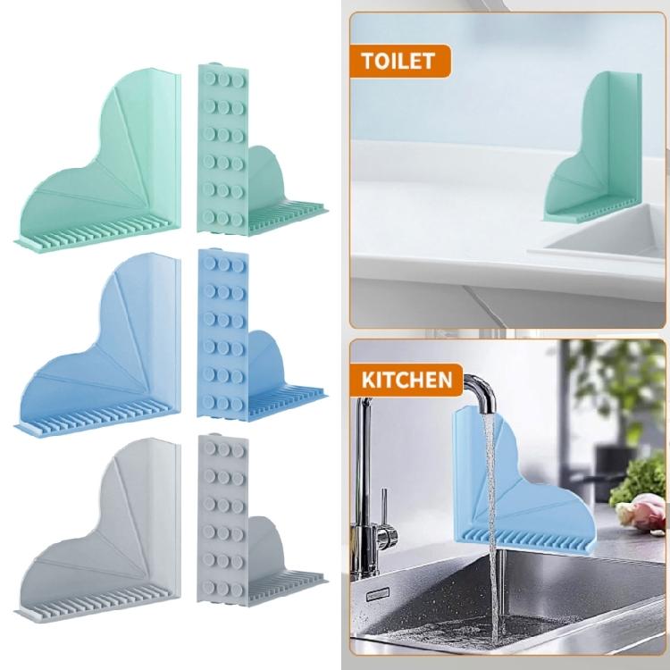 2 Pieces Slip Resistant Shower Water Containment Durable And Flexible For Wet Zone Safety