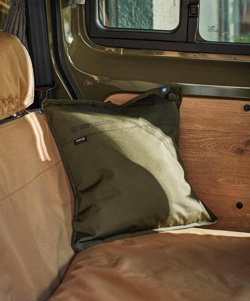 GORDON MILLER Cordura Olive 45cm Wide x 45cm Deep x 12cm 1710510 Cushion, Water-Repellent, Drab, High,