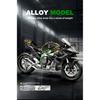 Grande Taille 1/9 Kawasaki H2R Simulation Spray Modèle de Moto Jouet Simulation Modèle de Moto en Alliage Collection de Voitures pour Garçon Cadeau Fait Main