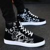 Scarpe da ginnastica alte in tela da uomo, alla moda, con plateau, primavera, inverno, scarpe casual vulcanizzate da uomo, per studenti, tenis masculino