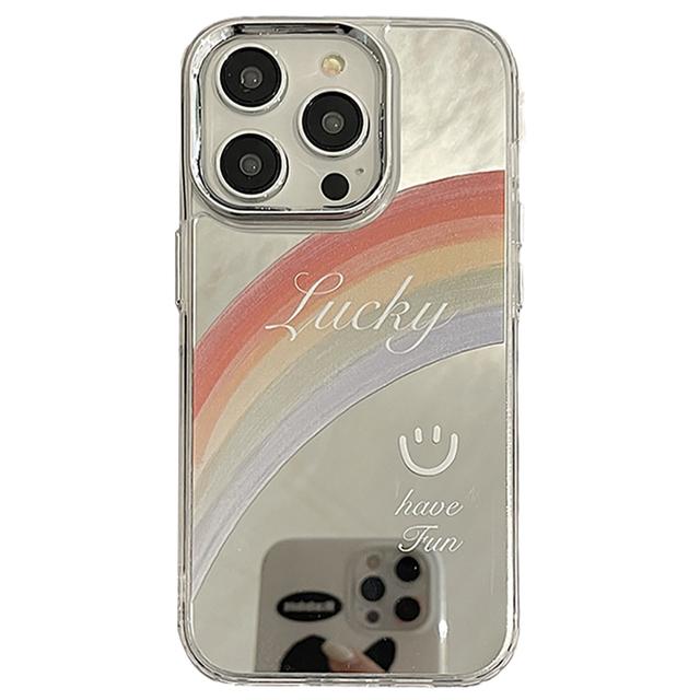 

Милый Радужный забавный буквенный макияж с зеркальным покрытием противоударный чехол для телефона Iphone 14 11 12 13 Pro Max Прекрасный мягкий чехол на заднюю панель