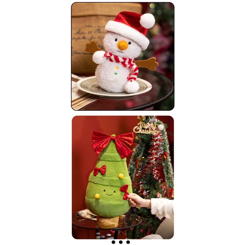 Roztomilá vánoční dekorace plyšový perníkový mužíček vycpaný polštářek pohovka polštářek panenka vánoční dekorace věnec hračky dárek pro děti
