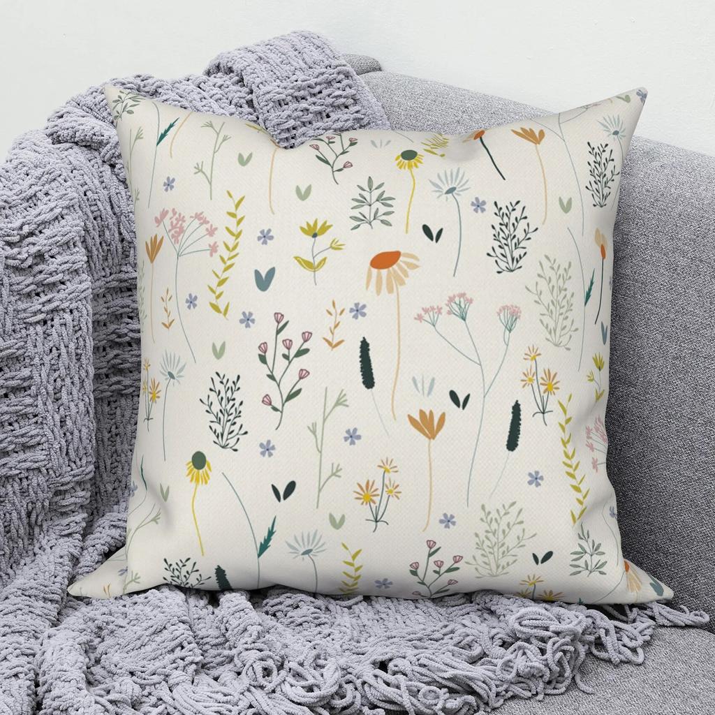 Modern Sofa Pillow Cover Living Home Decor Tropical Flower   Decorative Cushion  Throw