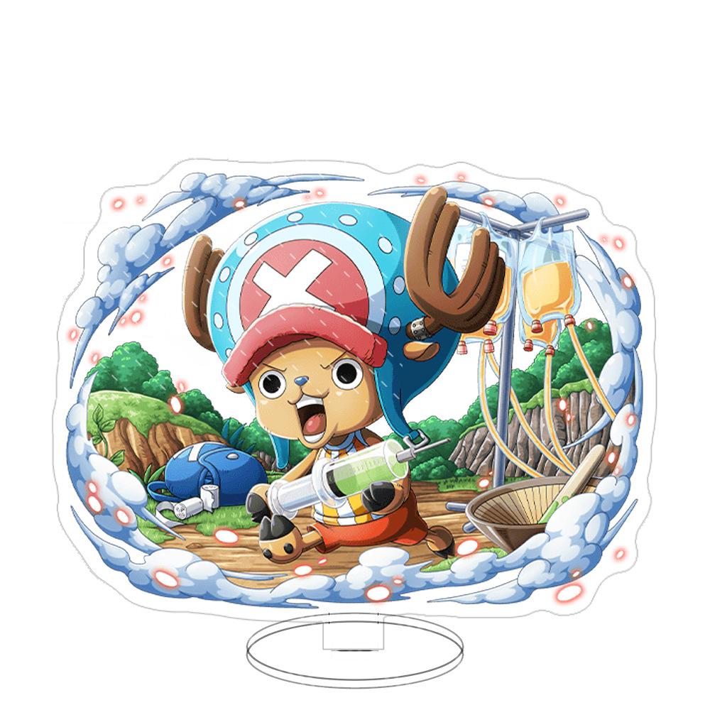 Stand Acrilico Grande Ornamenti Cartone Animato Pirata Luffy Sauron Espositore da Tavolo Spettacolo di Fumetti Vendita All'Ingrosso Consegna