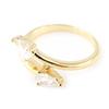 White 'Fusion' Gold Plated Ring