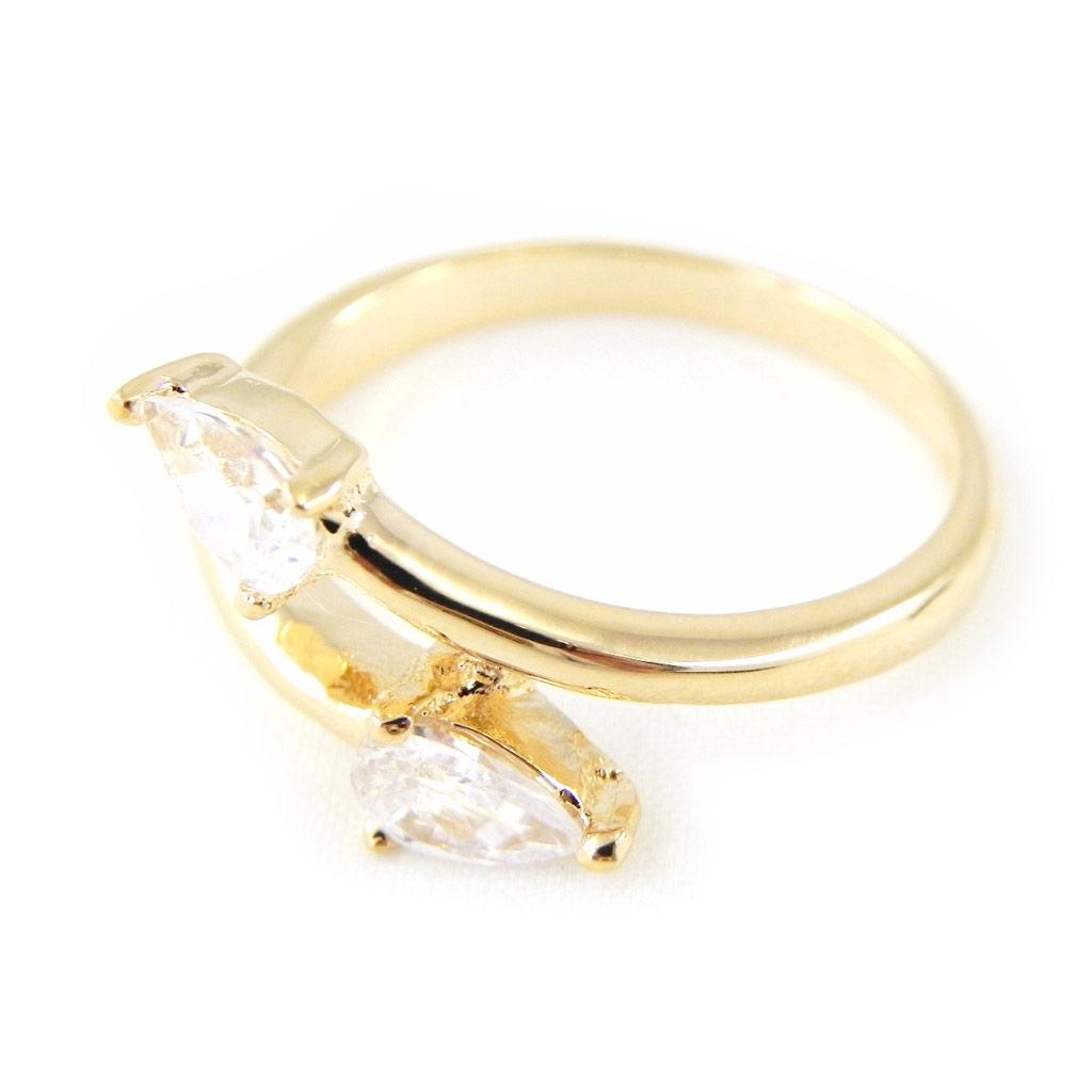 White 'Fusion' Gold Plated Ring