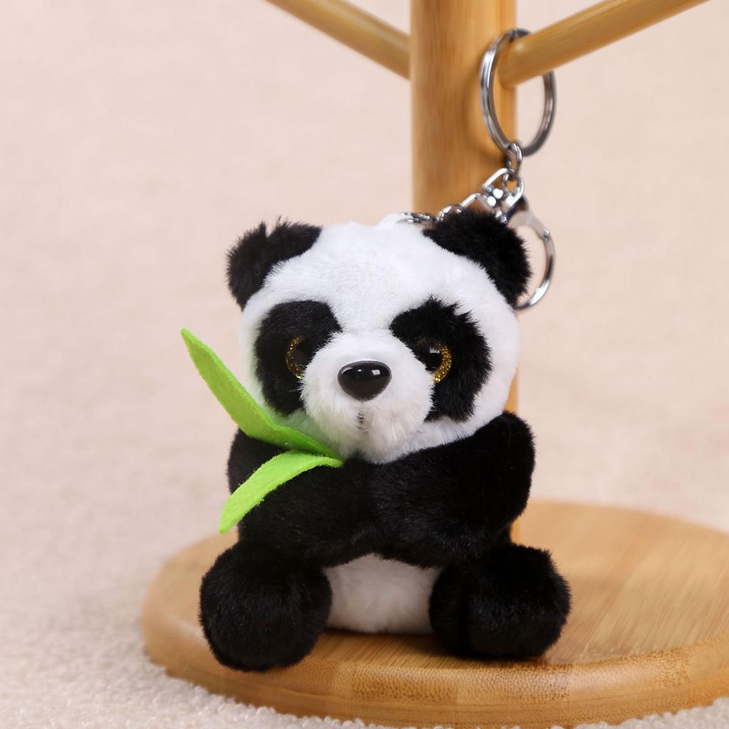 Bamboo Leaf Panda Doll Pendant Keychain Plush Toy Girls Bag Pendant Ragdoll
