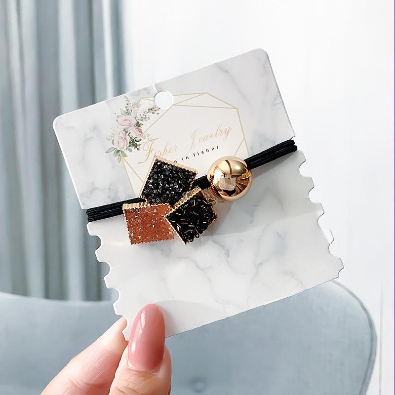 Korean Elegant Rhinestone Flower Scrunchies Women Girls Elastic Hair Rubber Bands Accessories Tie Hair Ring Rope Headwear