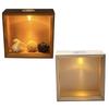 Decorative Display Case with Led Light Handmade 3D Picture Frame Wood DIY Nightlight  Tabletop