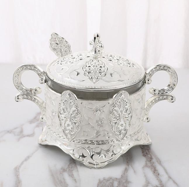 Creative Fashion Sugar Cup, Sugar Cup Spice Bottle, Restaurant Kitchen Products, Golden Peacock Pattern, Sugar Valley