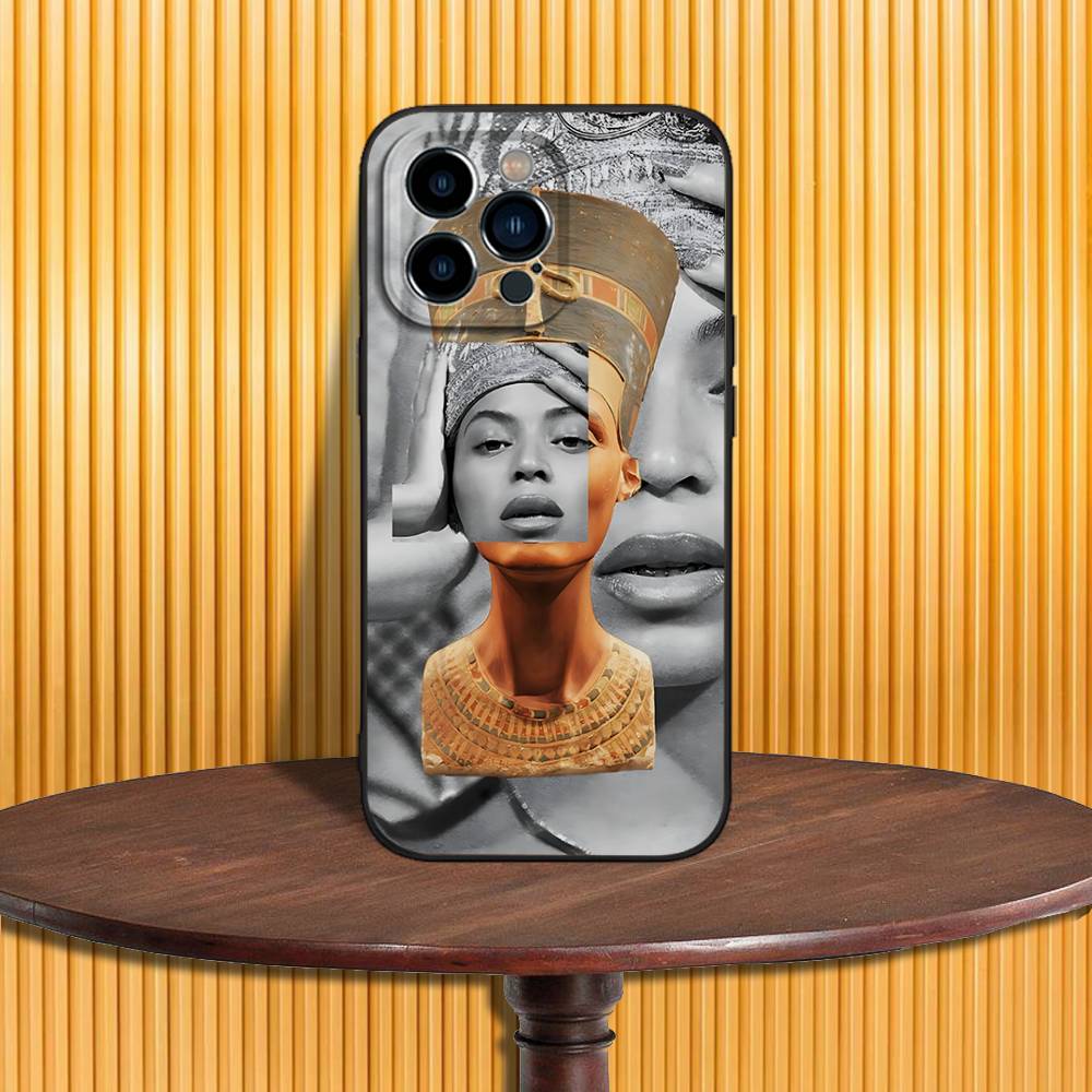 B-Beyonce Phone Case For iPhone 16,15,14,13,12,11,Pro,Max,Plus,X,XS,SE4,E,Mini,Soft Black Case