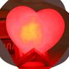 Heart Night Light 16-Color USB Rechargeable LED Nightlight Heart Shaped Light with Stand and Remote Control for Valentine's Day