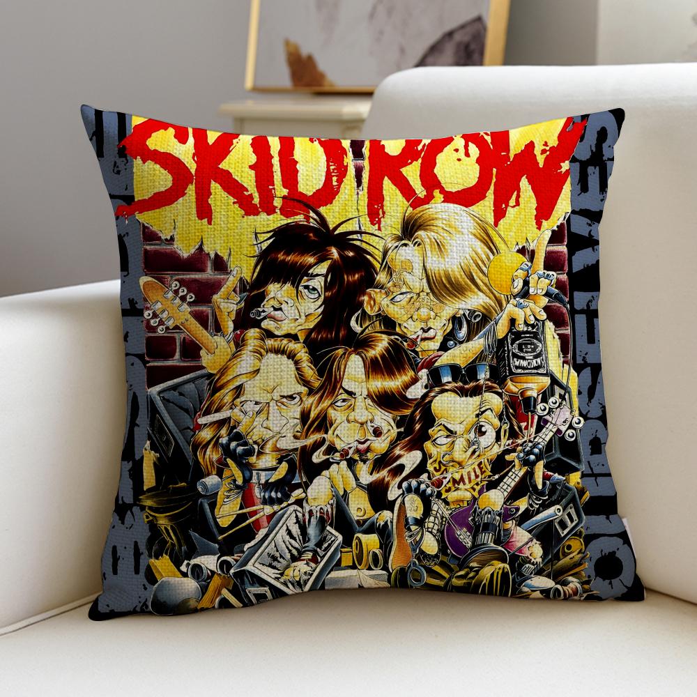 Rock SSkid RowS Cushion Cover Breathable and skinfriendly linen pillowcase square removable and washable cushion