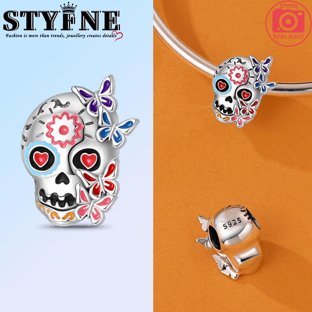 Copper Halloween Candy Basket Pumpkin Skeleton Devil Charms Beads Pendant For Original Bracelet Woman Girl Jewelry