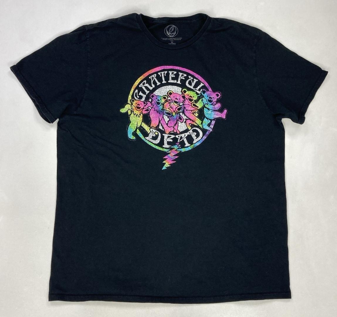 Grateful Dead Bear Logo Graphic T-shirt Men XL Black Short Sleeve Music Merch M
