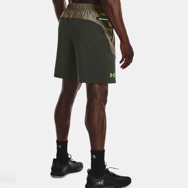 Under Armour Lightweight Stretch Woven Training Color Block Shorts Men shorts Tent-Green 1366167-361