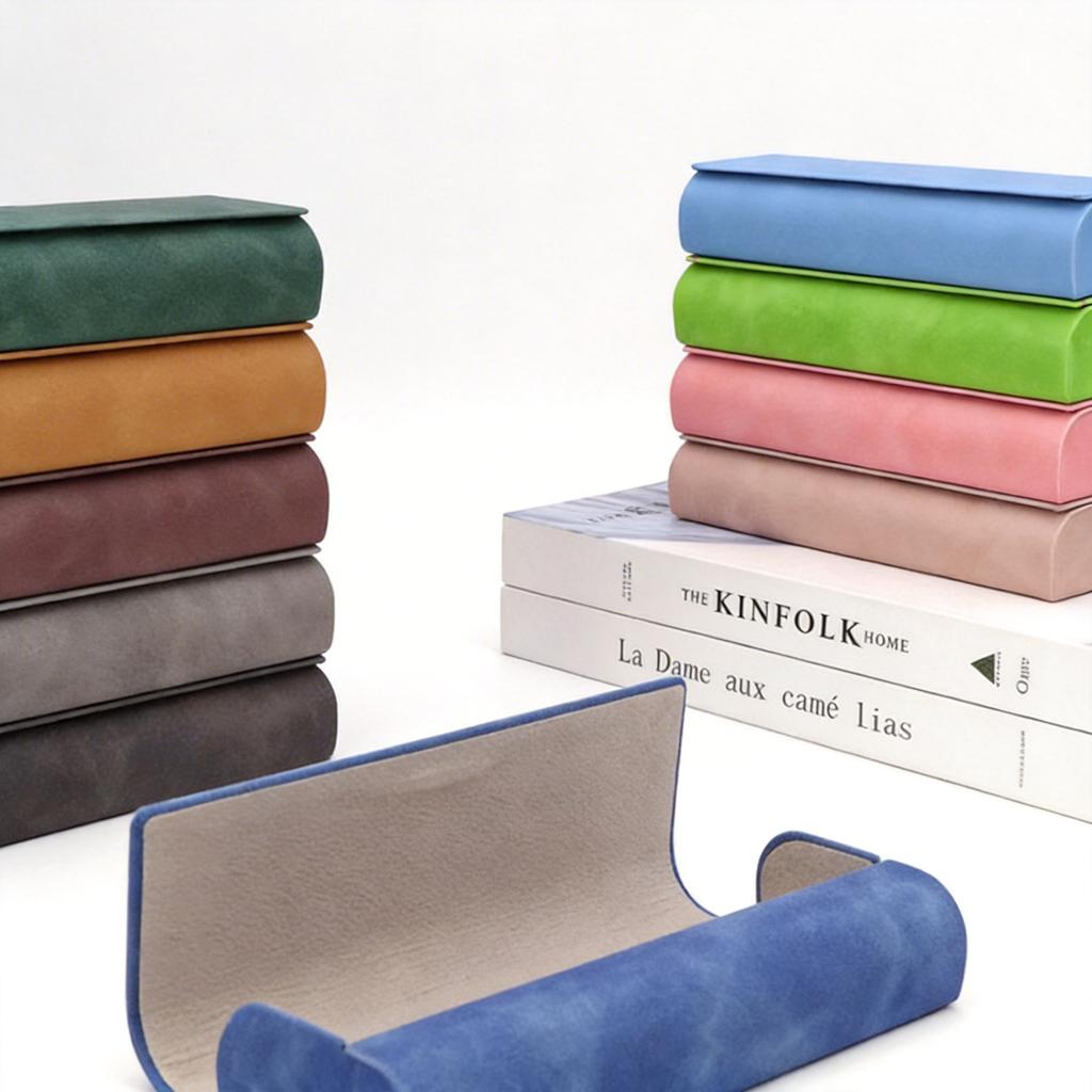 Simple Pu Leather Glasses Box For Men Women Pressure Resistant Myopia Presbyopia Sunglasses Box Portable Reading Glasses Case