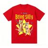 I Love Being Silly Funny Cat Meme T Shirt Unisexs Clothing Women Casual Cotton Tshirt Streetwear 2026 Summer New T Shirt