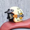 Retro Halb-Open Motorradhelm Cross-Country Motorradzubehör Motorradhelm 3/4 Retro-Helm im Winter