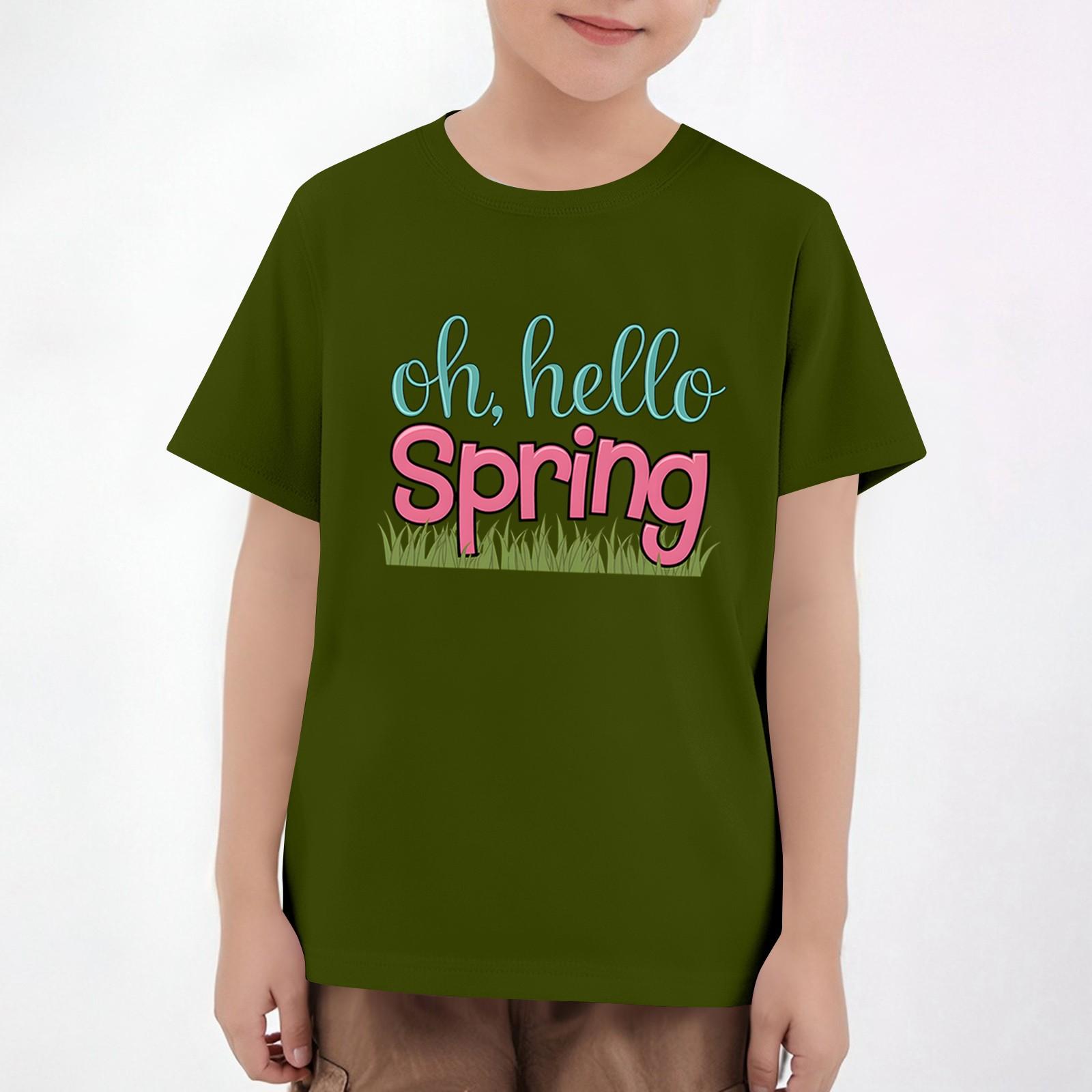 

Детский пасхальный топ с коротким рукавом и принтом 140