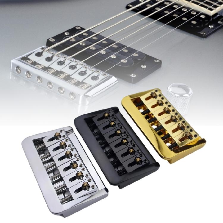 6 String Guitar Bridge Upgrade 10.5mm Adjustable Spacing Metal Construction Enhanced Sound Output Stability for Repair