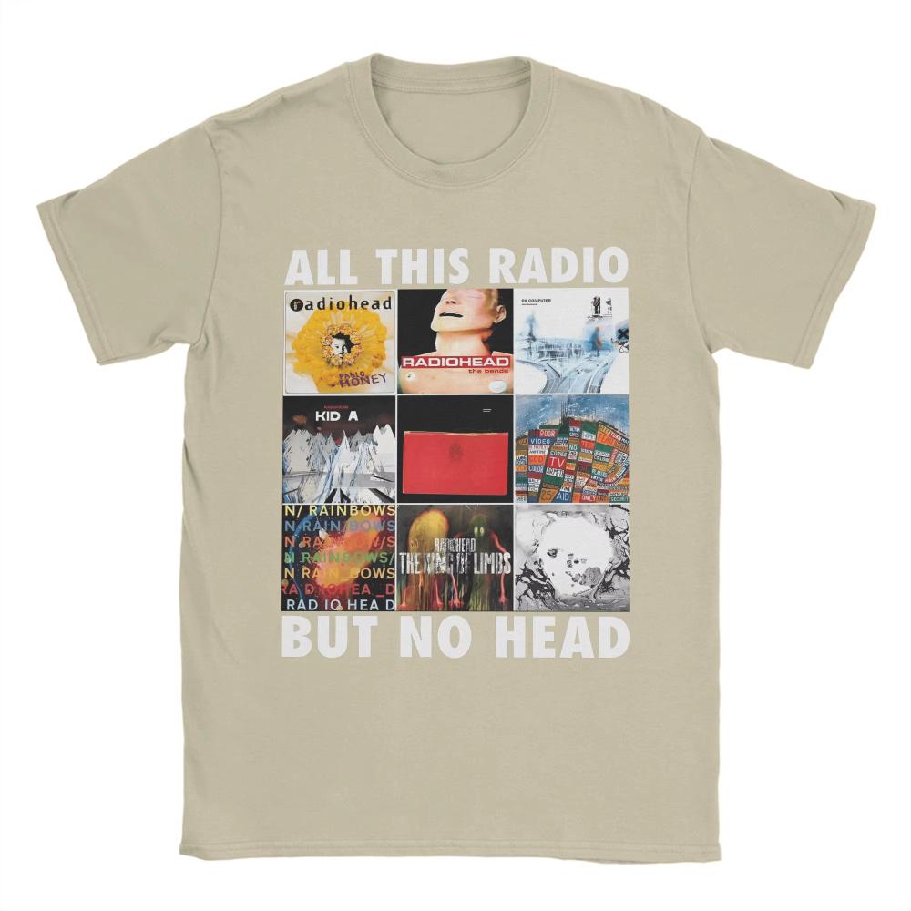 All This Radio But No Head Radiohead Rockband T-Shirt Sommer Reine Baumwolle T-Shirts für Herren Damen Kurzarm Lustige Oberteile