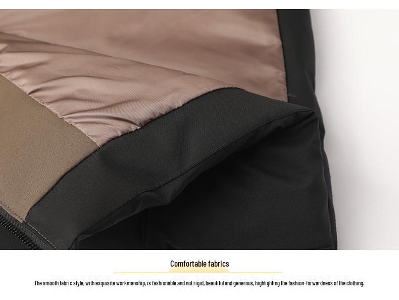 Men's 2025 Winter Stand-up Collar Warm Cotton Jacket - Fashionable Business Bread Jacket for Middle-aged Dads