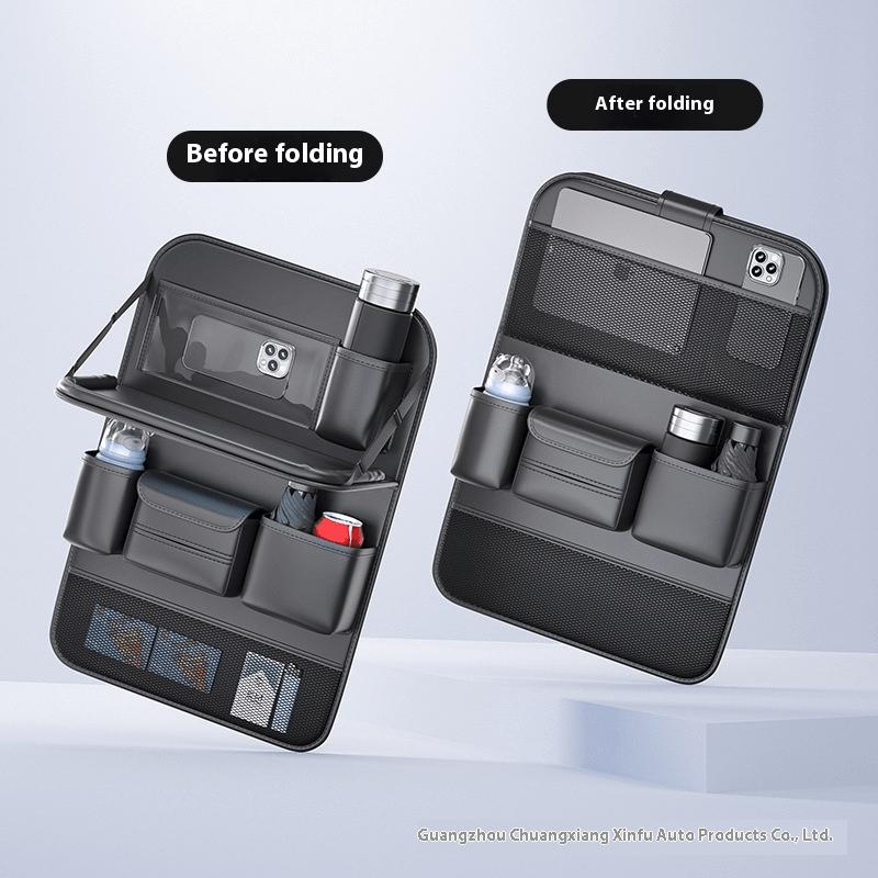 Leather car back seat storage bag, foldable table back seat car storage bag, PVC car back seat storage bag,
