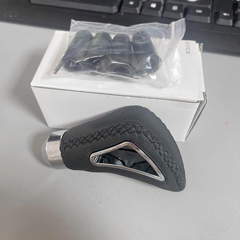 Универсальная ручка переключения передач из ПУ кожи, красная линия, черная линия, ручка рычага переключения передач для механической машины, сменная ручка, модифицированная ручка переключения передач