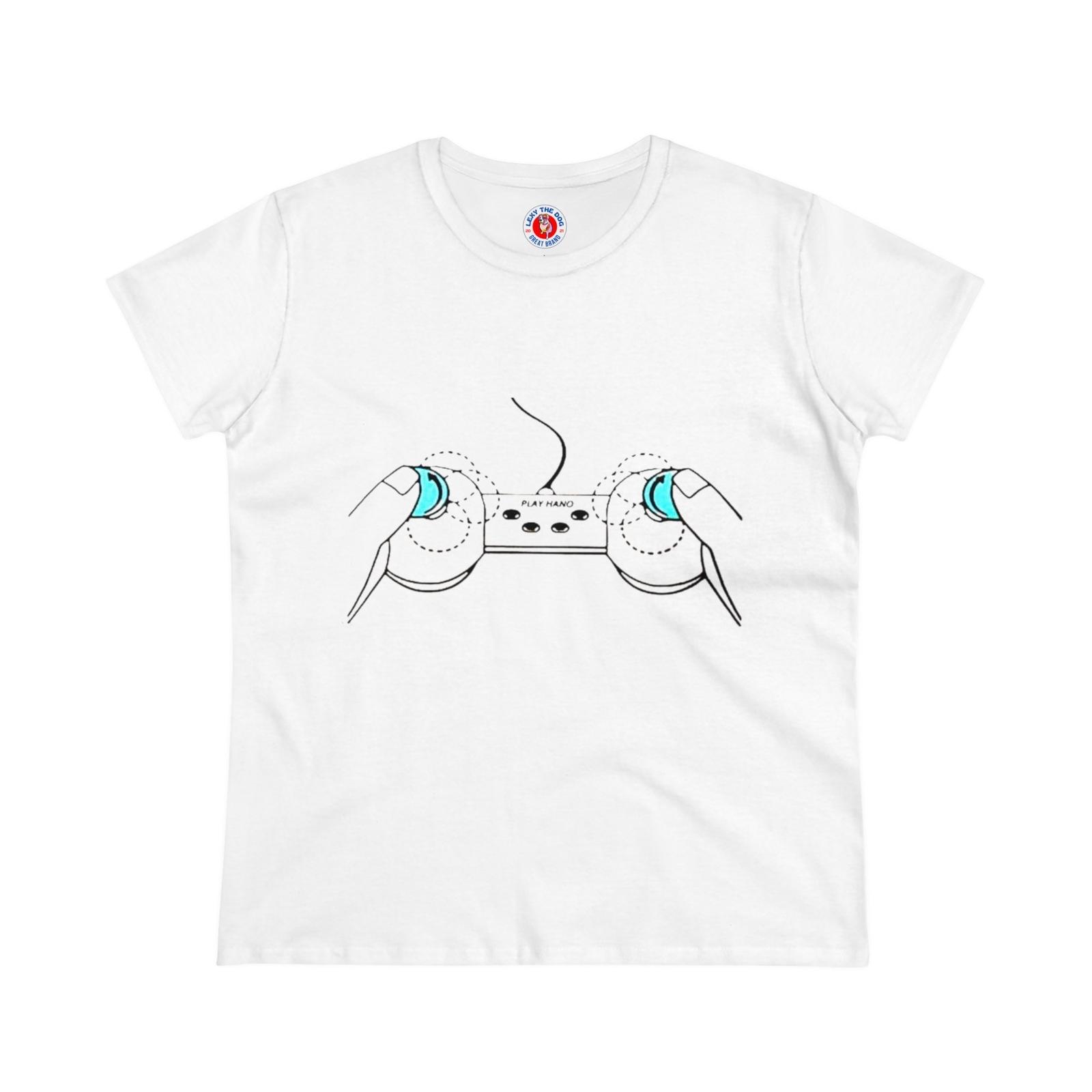Gamer controller nipple player Women s Midweight Cotton Tee S