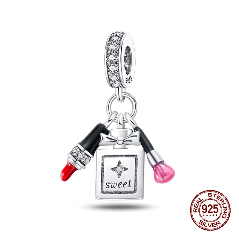 100% 925 Sterling Silver Guitar Musician Painter Doctor Career Charm Bead Fit 925 Original Bracelet DIY Souvenir Jewelry