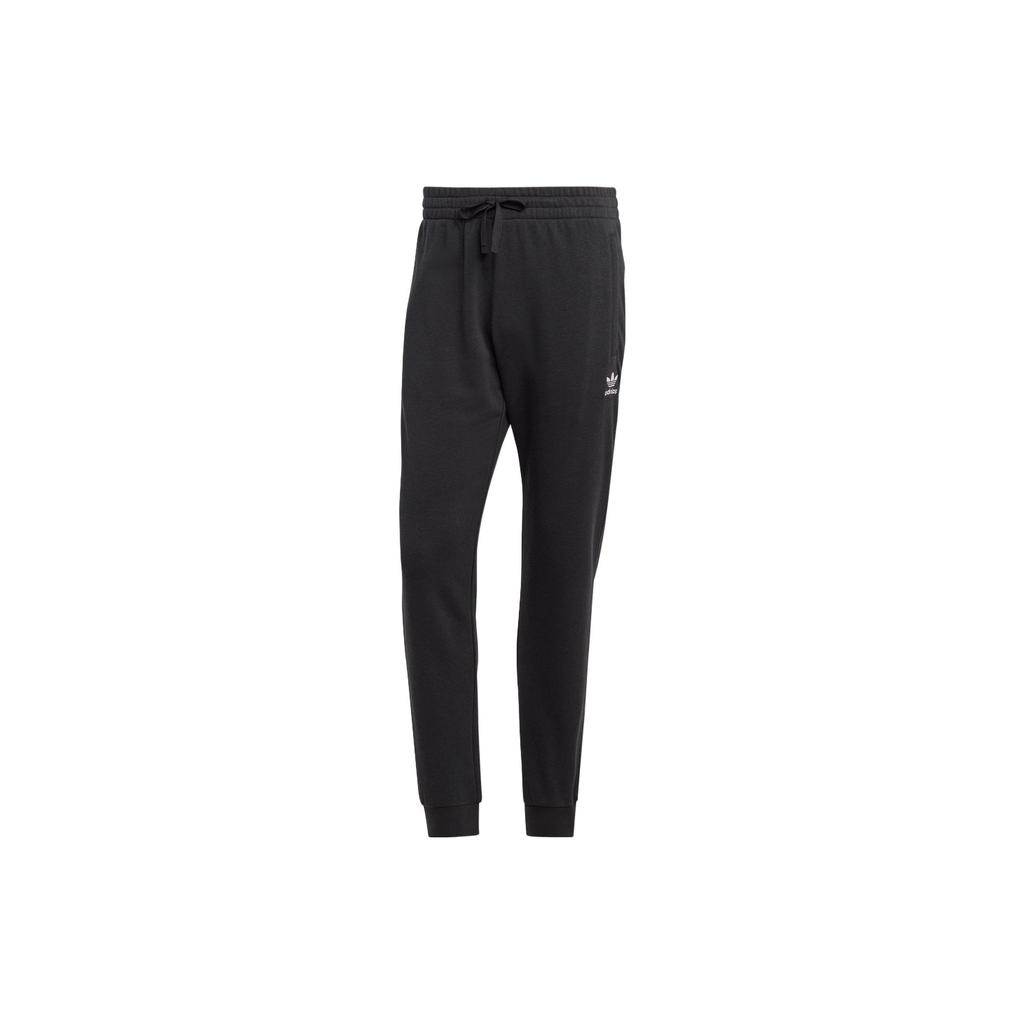 Adidas Originals Essentials+ Made With Hemp Solid Logo Joggers Men Bottoms Black HR8616
