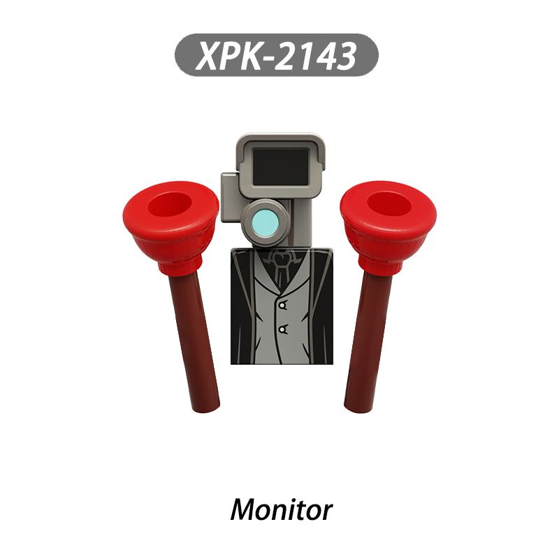 MOC Skibidi Toilet Man Vs Monitor Building Blocks The Audio and Camera Man Toys For Children Christmas Birthday Gift