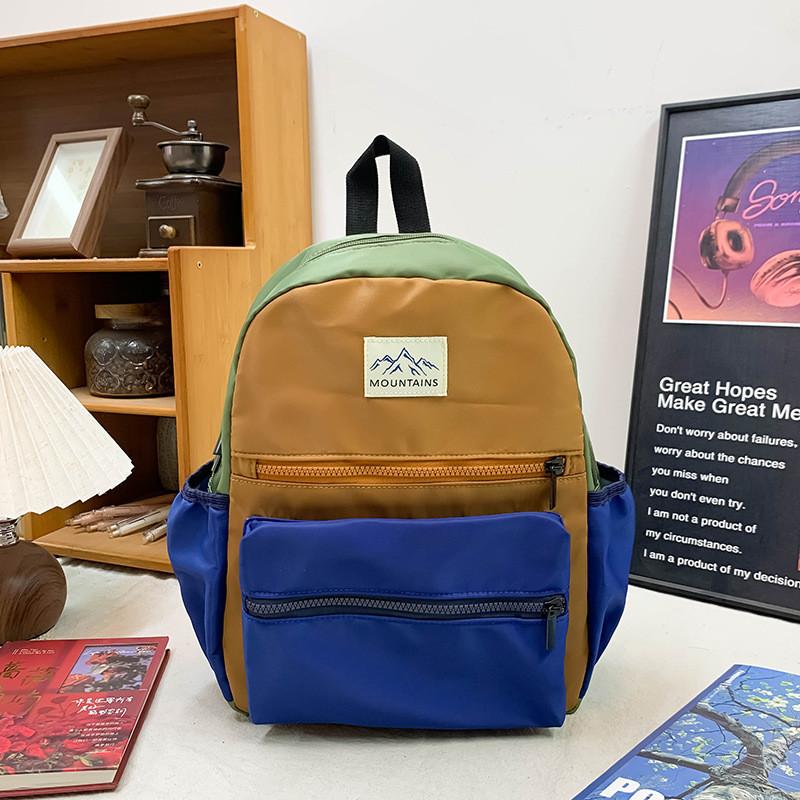 Backpack School Kids With Padded Straps And Color Block Design For Daily Use