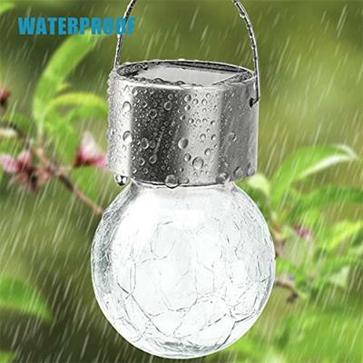 Crack Ball Led Solar Light Multi-color Changing Tree Hanging Lamp Party Decor Indoor Outdoor