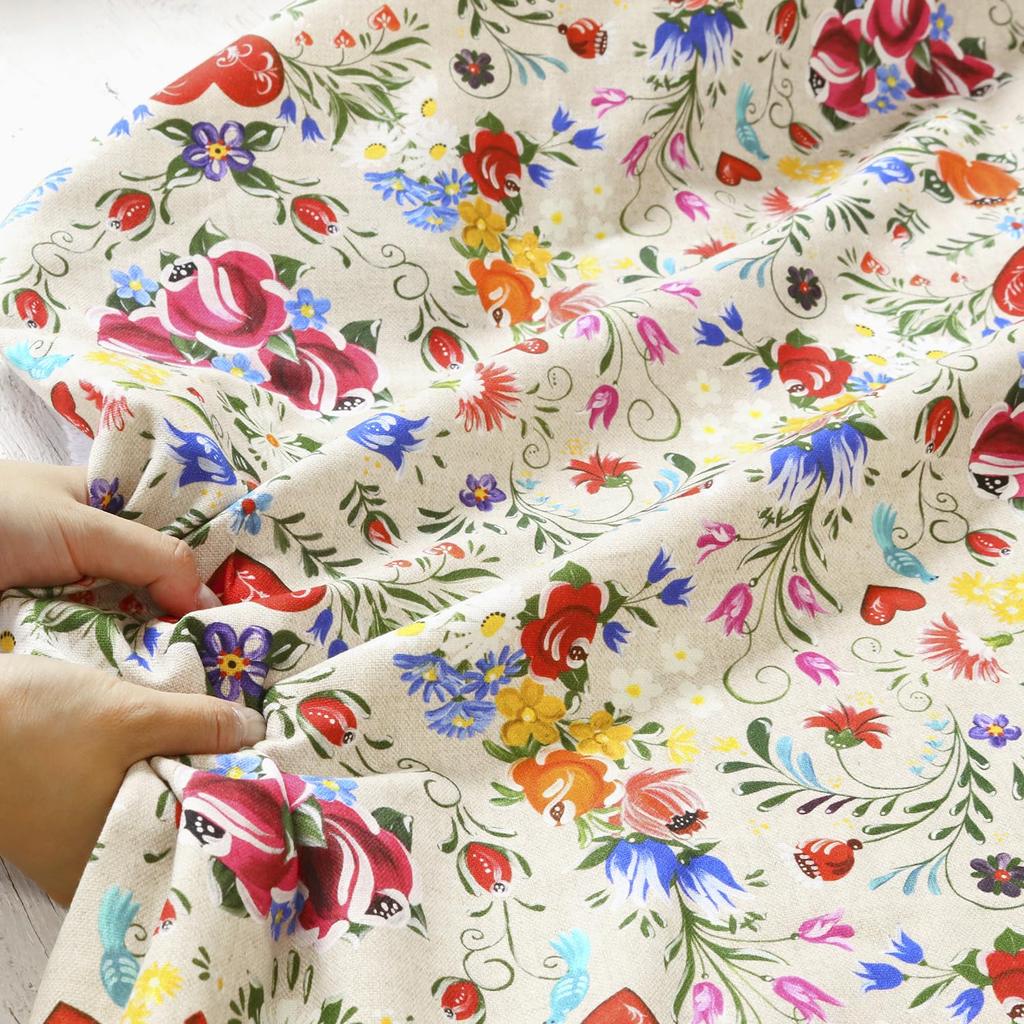 Nippon Chuko Dutch Imported Digital Cotton Oxford 140cm Wide X 2m Sold by the (Nippon Chuko) Fabric, "Floral" Print, 100% Fabric, Cut, BB151030-1457