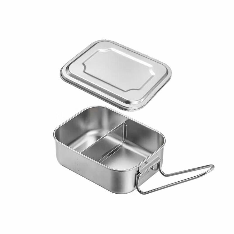 Huihuang 304 Stainless Steel Dual Compartment Lunch Box