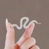 1Pc Delicate Snake Brooch for Men Women Inlaid Zircon Snake Animal Brooches Pins Jewelry Trendy Accessories Party Gifts