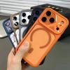 Luxury Soft Frame For Magsafe Clear Acrylic Case For iPhone 17 Pro Max Air 16 Funda 15 14 13 12 Pro Max 11 Shockproof Hard Cover