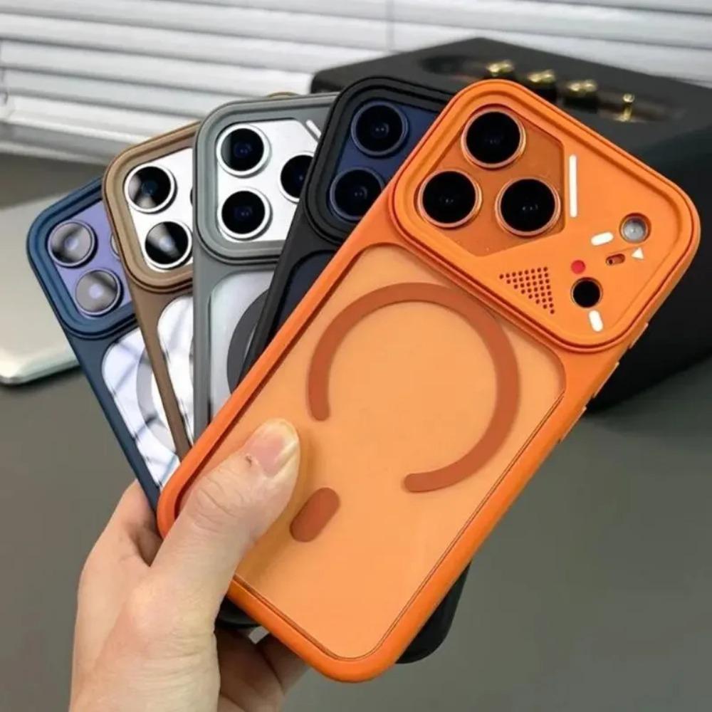 Luxury Soft Frame For Magsafe Clear Acrylic Case For iPhone 17 Pro Max Air 16 Funda 15 14 13 12 Pro Max 11 Shockproof Hard Cover
